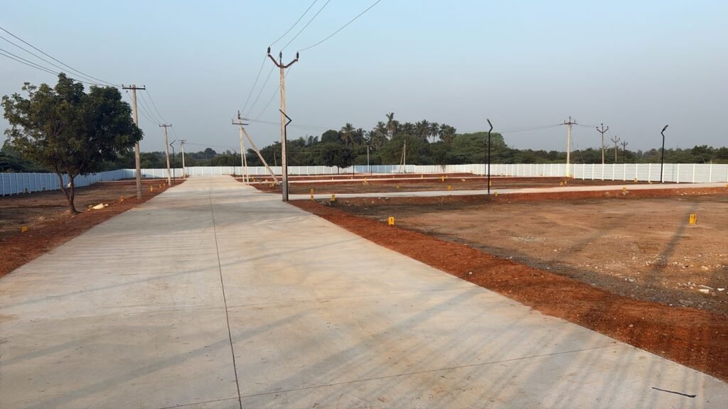 Terra40 internal concrete roads and plot markers